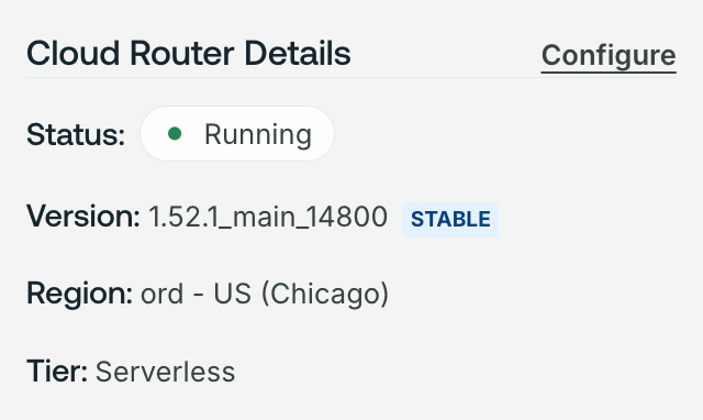 Cloud router region showing ord - US (Chicago) in GraphOS Studio